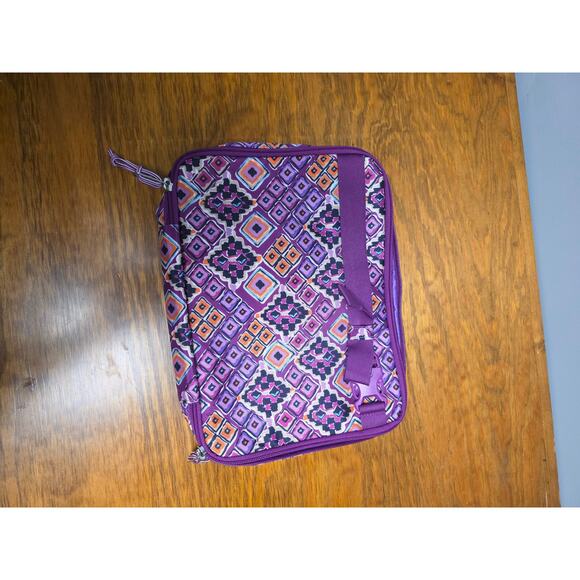 NWT Vera Bradley Lighten Up Purple Back Seat Organizer Small Laptop Bag Preppy - Picture 4 of 4